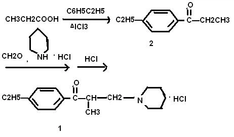 Reaction route for synthesizing EPERISONE HCL Reaction route for synthesizing EPERISONE HCL