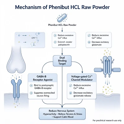 Mechanism of Phenibut HCL Raw Powder Mechanism of Phenibut HCL Raw Powder