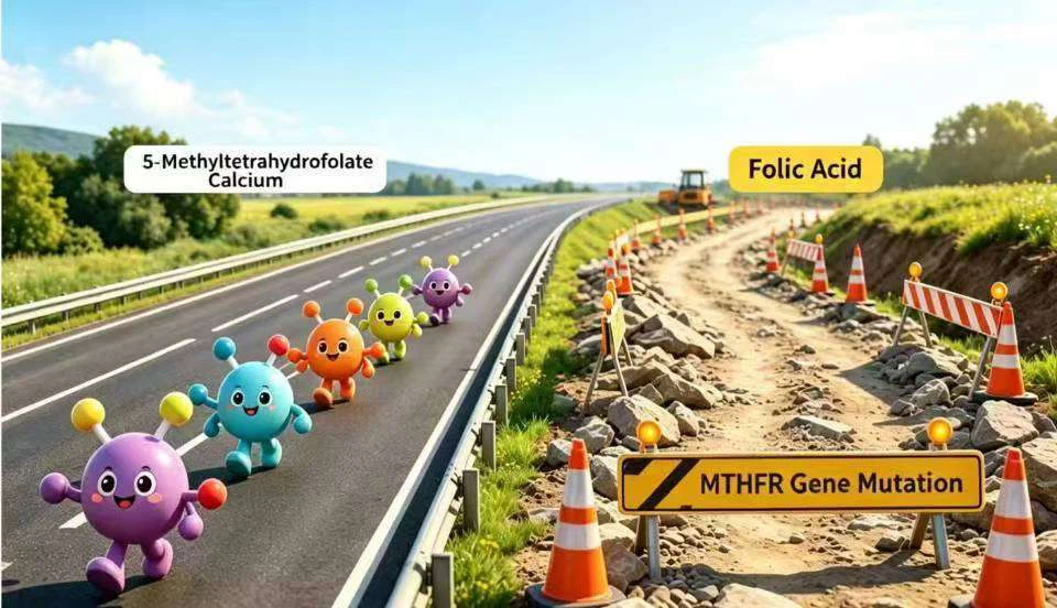 The difference between Calcium N5-methyltetrahydrofolate and ordinary folic acid The difference between Calcium N5-methyltetrahydrofolate and ordinary folic acid