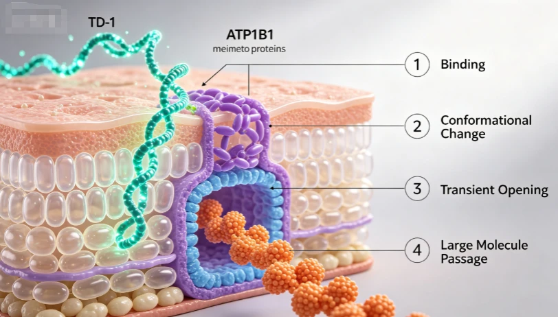 The mechanism of action of Transdermal Peptide The mechanism of action of Transdermal Peptide