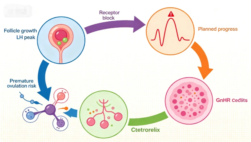 The mechanism of action of CETRORELIX ACID The mechanism of action of CETRORELIX ACID