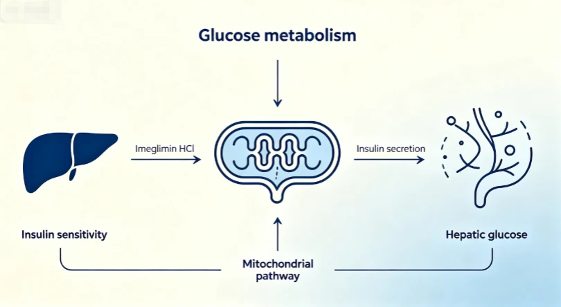 The mechanism of action of imegramine hydrochloride The mechanism of action of imegramine hydrochloride