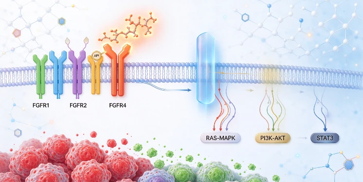 The mechanism of action of erdafitinib The mechanism of action of erdafitinib