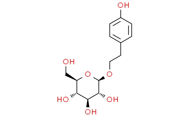 The structural formula of Salicroside The structural formula of Salicroside