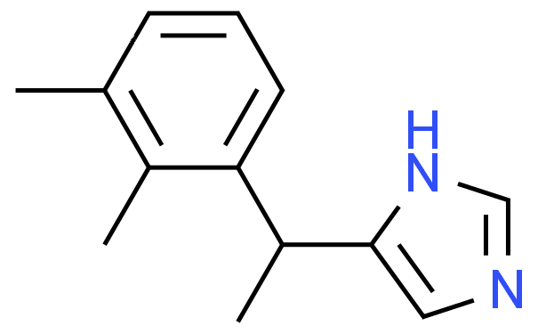 The structural formula of Medetomidine raw powder The structural formula of Medetomidine raw powder