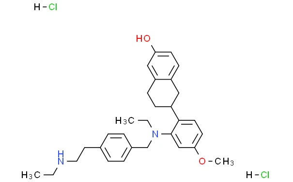 The structural formula of Elacestrant HCl The structural formula of Elacestrant HCl